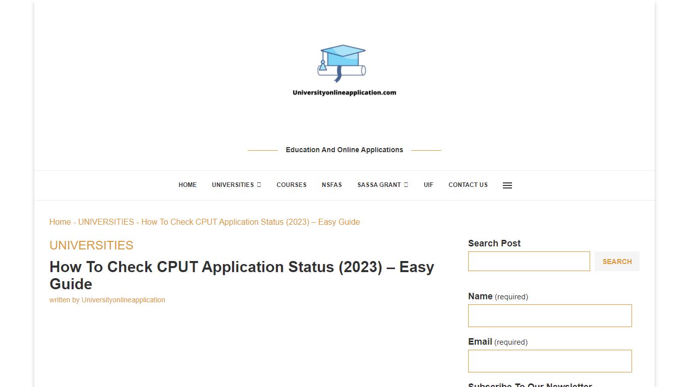 How To Check CPUT Application Status (2023) – Easy Guide